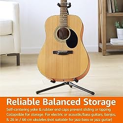 Amazon Basics Height Adjustable Foldable Guitar