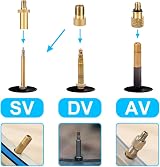 Flintronic 21 Piece Bicycle Valve Adapter Set DV AV SV with Ball Needles and view 3