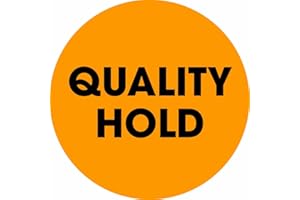 Tape Logic 2' Circle Label, Quality Hold', Fluorescent Orange, Roll of 500 Stickers, for Inventory Control and Warehouse Organization