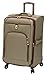 LONDON FOG Cambridge Softside Expandable Spinner Luggage, Olive, Checked-Medium 25-Inch