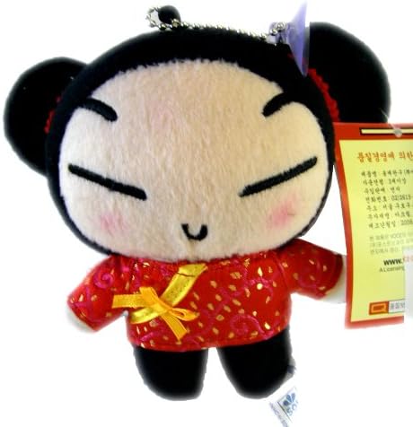 Funny Love Pucca Plush - 5in Pucca Stuffed Animal w/ Suction cup