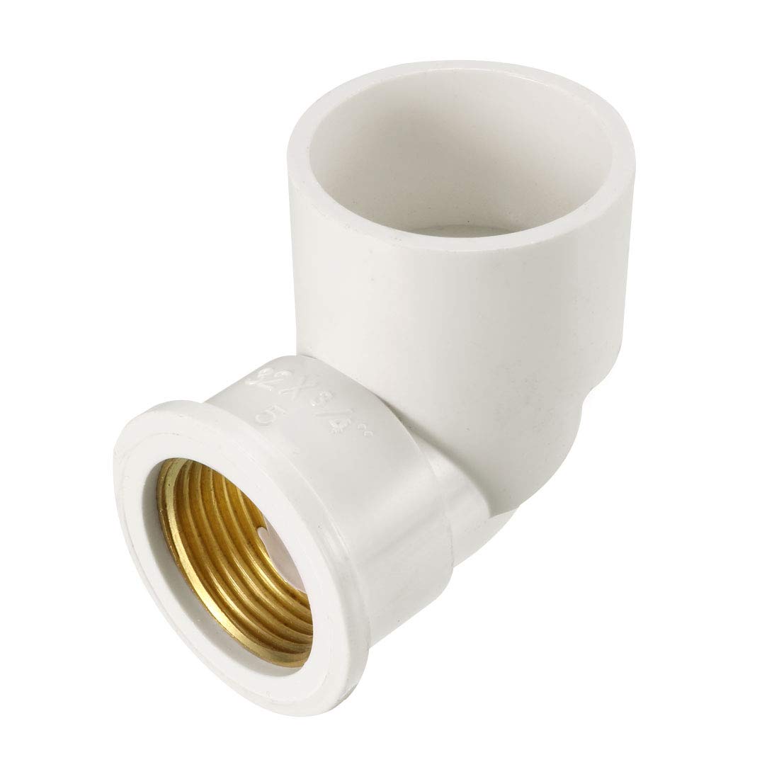 sourcing map 32mm Slip x 3/4PT Female Thread 90 Degree PVC Pipe Fitting Elbow 3 Pcs