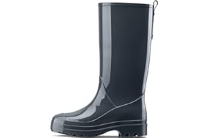 HISEA Rain Boots for Women Waterproof Garden Boots, Knee High Rain Shoes with Comfort Insole, Non-Slip Seamless Tall Rain Boots