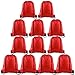 KUUQA 12 Pcs Drawstring Backpack Bags Sport Gym Sack Cinch Bags Bulk for School Traveling and Storage (Red)