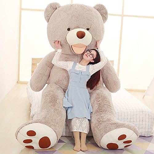 Roner Giant Huge Cuddly and Softly Stuffed Animals Plush Teddy Bear With Big Footprints Plush Toys for Valentine's Day Birthday Children's Day Christmas Presents Gifts 39 Inches gray