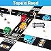 iPlay, iLearn 6 Die Cast Pull Back Cars Toy w/ 3 Road Tapes Play Set, Alloy Model Vehicles Kit, School Bus, Fire Truck, Police Car, Best Gift for 3, 4, 5 Year Olds Toddler, Preschooler, Kid, Boy, Girl