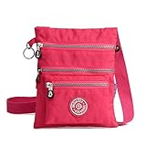 Shoulder Bag for Girls, MiCoolker Lady Girls Tote Purse Nylon Pouch Outdoor Multifunctional Shoulder Messenger Crossbody Bags Waist Pack for Women Rose