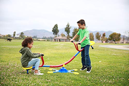 SLIDEWHIZZER Kids Outdoor Backyard Playground Seesaw: Swivels and Rotates 360 Degrees Teeter Totter at Home for Youth Junior Age 3 4 5 6 7 8