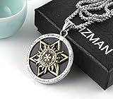 HZMAN Talisman Seal Solomon Six-pointed Star Pendant Hermetic Enochian Kabbalah Pagan Wiccan Jewelry
