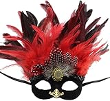 Feather Masquerade Mask Halloween Costumes Mardi Gras Party Mask Cosplay