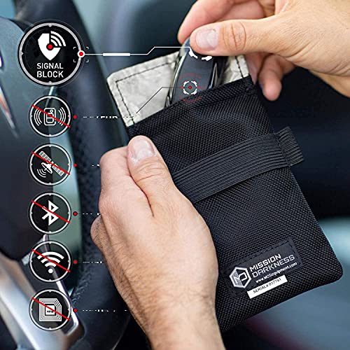 Mission Darkness Faraday Bag for Keyfobs (2Pack) // RF Shielding