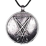 SIGIL OF LUCIFER Seal of Satan Satanism sign Pewter Pendant Neckalce