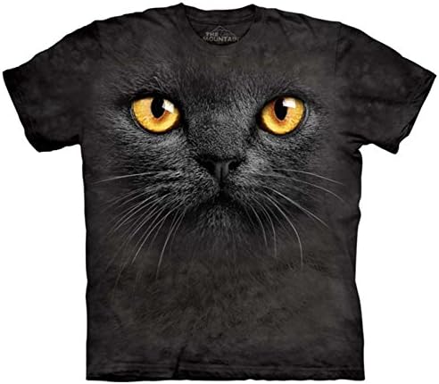 Youth: Big Face Black Cat Kids T-Shirt Size YS