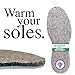 Moneysworth & Best Polar Felt Insoles for Men - Temperature control down to -25°C/32°F - Winter Heated Shoe Insoles - Sizes Available Men's 7-13