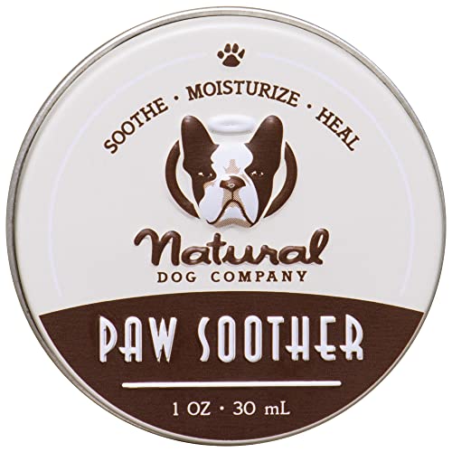 Natural Dog Company Paw Soother Balm, 1 oz. Tin, Dog Paw Cream and