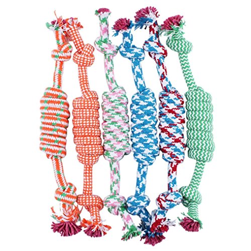 Lisingtool Toys,Puppy Dog Pet Toy Cotton Braided Bone Rope Chew Knot