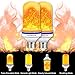hansang LED Flame Effect Light Bulb, Flickering Fire Bulbs 4 Modes with Upside Down E26 Base,Creative Decorative Simulated Vintage Flame Light for Halloween,Chirstmas,Party,Bar Decoration 2 Pack