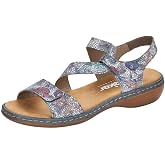 Rieker 64870 Franja Women's Strap Sandals &ndash; Comfortable Lightweight Hiking Footwear with Adjustable Hook and Loop Closures, Flexible Sole for Everyday Wear