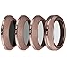 Neewer 4 Pieces Filter Kit for the DJI X4S Camera (Inspire 2), Includes: CPL, ND4, ND8 and ND16 Filter, Made of Optical Glass, Aluminum Alloy Frame (Gold)