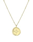 gorjana - Compass Coin Pendant Necklace 3/4 inch