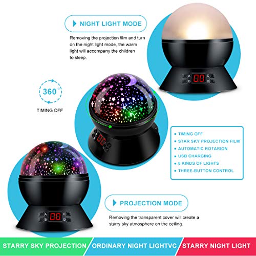 RTOSY Star Projector Night Lights for Kids, Nursery Night Light