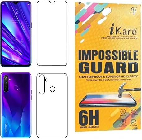 ikare Impossible Realme 5 Pro Front and Back Tempered Screen Guard for Realme 5 Pro - Transparent (Does not Cover The Edges)