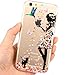iPhone 6 Case, iPhone 6s Case,JAHOLAN TPU Silicone Gel Soft Clear Case Cover for iPhone 6 6S - Flower Small Girl