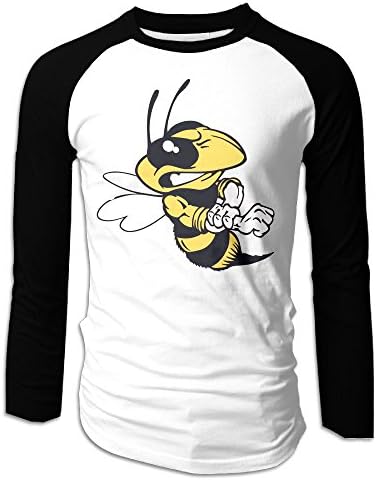 Bee Cartoon Animal Cool Vector Men's Fashion Print Long Sleeved T-shirts
