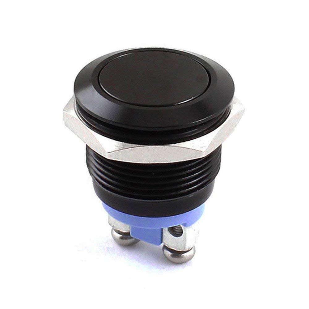 19mm 3/4 Mounting Hole Metal Momentary Push Button Switch, Waterproof Car Switch Start Button