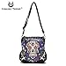 Sugar Skulls Flowers and Crosses Colorful Concealed Carry Crossbody Purse