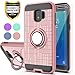 YmhxcY Galaxy J2 Core Case,J2 (2019) /J2 Shine/ J2 Dash/ J2 Pure with HD Screen Protector, 360 Degree Rotating Ring & Bracket Dual Layer Resistant Back Cover for Samsung J2 2019(5.0