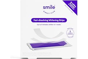 SMILE DIRECT CLUB SmileDirectClub Fast Dissolving Teeth Whitening Strips - 32 Count - 2X Whiter Results, 2X Faster - Professional Strength Hydrogen Peroxide - Pain Free and Enamel Safe