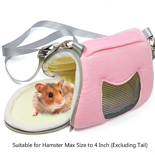 B Bascolor Pet Carrier Bag Portable Breathable Outgoing Travel Handbag with Adjustable Single Shoulder Strap Pouch for Hamster Small Animals Pets - Thumbnail 4