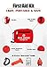 Travel First Aid Kit for Car with 3 Handy Survival Tools - Organized Labeled Compartments