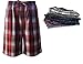 Men's 3 Pack Super Soft Woven Pajama & Sleep Jam Cargo Short Lounge Pants (Medium, 3 Pack - Assorted Brilliant Plaids)