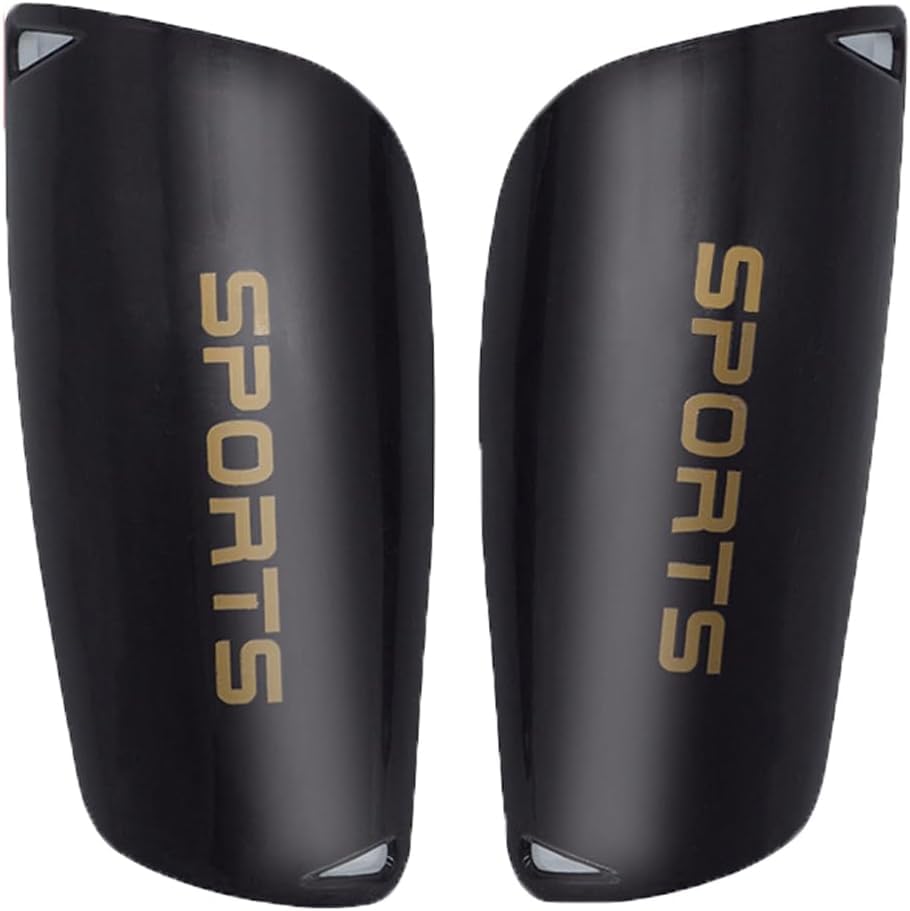 Football Kids Shin Pads, 6-12 Years Kids Shin Pads for Football Games, Insert-Type Sturdy Shin Guards for Pupils, Teens, Impact-Resistant Shin Guards for Boys and Girls (Deep Black)