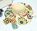 Elufly Flower Summer Large Wide Sun Beach Hat for Women Hand Woven Straw Hat (nude)