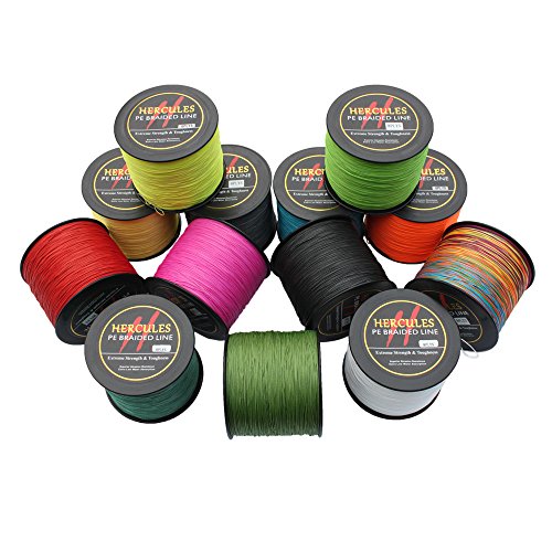 HERCULES 1000m 1094yds Superline 10lbs-300lbs Pe Braided Fishing Line 8 Strands