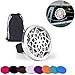 AblerV Car Air Freshener Perfume Essential Oil Diffuser - Lucky of Flower 38mm Stainless Steel Locket with Vent Clip For Aromatherapy,8 Coloful Refill Pads