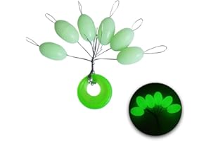 PDXGGB Super Big Fishing Stops Soft Silicone Luminous Glow Fishing Bobber Stopper,6 in 1 Beads Float Sinker Stops