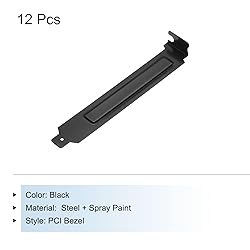 MECCANIXITY 12PCS Black PCI Slot Cover Dust