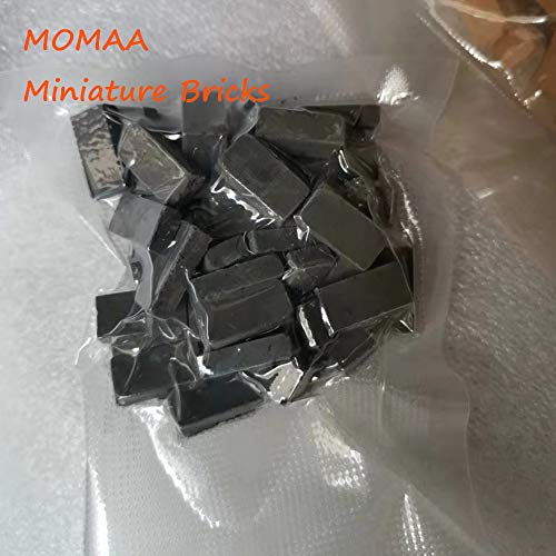 MOMAA 1/16 Miniature Brick-Scale Wall Bricks Mini Bricks Model Sand Table Micro Landscape Accessories DIY Dollhouse Bricks Diorama Fairy Garden (red+Grey) (Gray) - Image 8