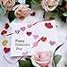 600 Pcs 3 Sizes 4 Colors Assorted Heart Stickers Self Adhesive Foam Hearts Valentine Heart Shaped Decals in Glitter and Matte Red Pink White Light Pink for Valentine's Day Crafts Décor