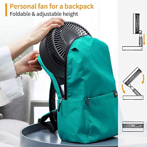 OPOLAR Battery Operated Portable Fan,Rechargeable Oscillating Fan, Cordless Travel Foldaway Fan