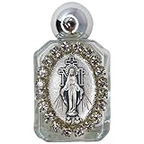 Small Decorative Glass Holy Water Bottle for