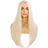 BERON Blonde Long Wig for Women Straight Girls Costume Hair Wigs Heat Resistant Synthetic for Cosplay Party or Daily Use Wig