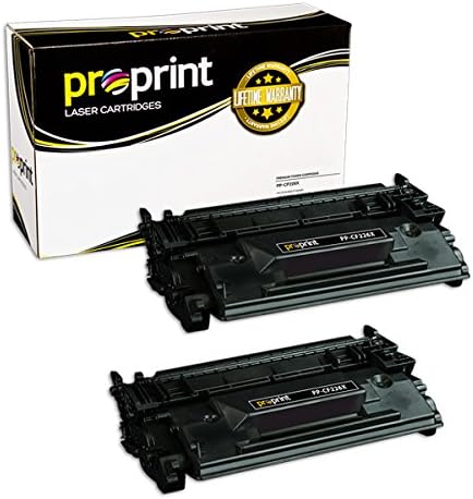 ProPrint (TM) 2-Pack Compatible HP 26X (CF226X) High Yield Black Toner Cartridge for LaserJet Pro M402dn, M402n, M402dw, MFP M426fdw, M426fdn