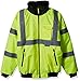 Majestic Glove 75-1300 PU Coated Polyester High Visibility Bomber Jacket with Fix Quilted Liner, 2X-Large, Yellow