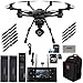 Yuneec Typhoon H PRO Hexacopter with Intel RealSense Collision Avoidance Drone with CGO3+ 4K Camera, ST16, 2 Batteries, Backpack, Wizard Plus Free 64GB Micro SD and Jestik Microfiber Cloth