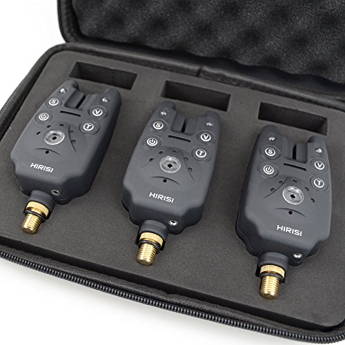 Hirisi Tackle® Bissanzeiger, 3 Stück für Karpfenangeln, in Gehäuse, mit Reißverschluss – Bild 4